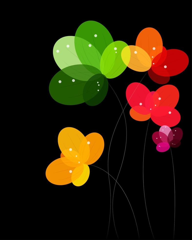 abstrakter Hintergrund mit Blumen. Vektor-Illustration vektor