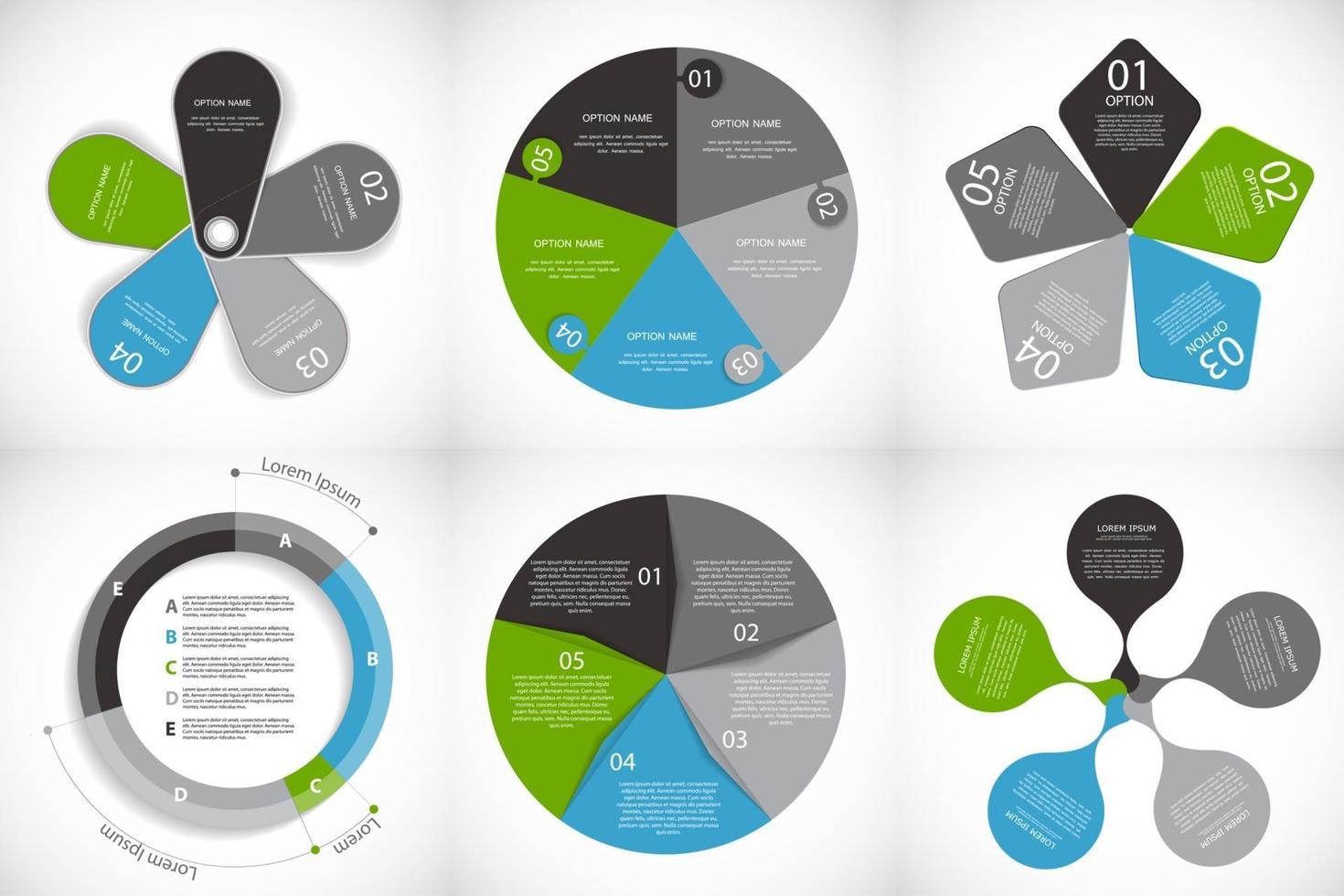 Sammlung von Infografik-Vorlagen für Geschäftsvektorillustrationen vektor