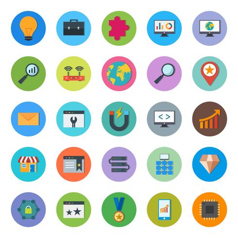 Satz von Vector SEO Search Engine Optimization Icons