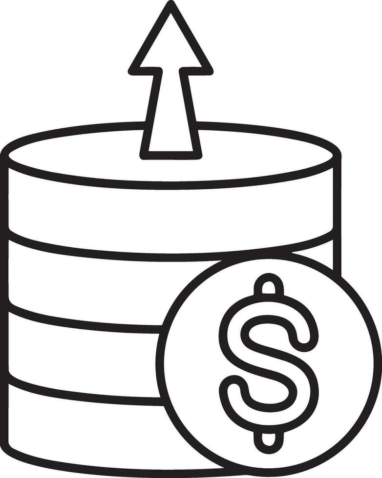 Wachstum Geschäft Symbol Symbol Vektor Bild. Illustration von das Fortschritt Gliederung Infografik Strategie Entwicklung Design Bild