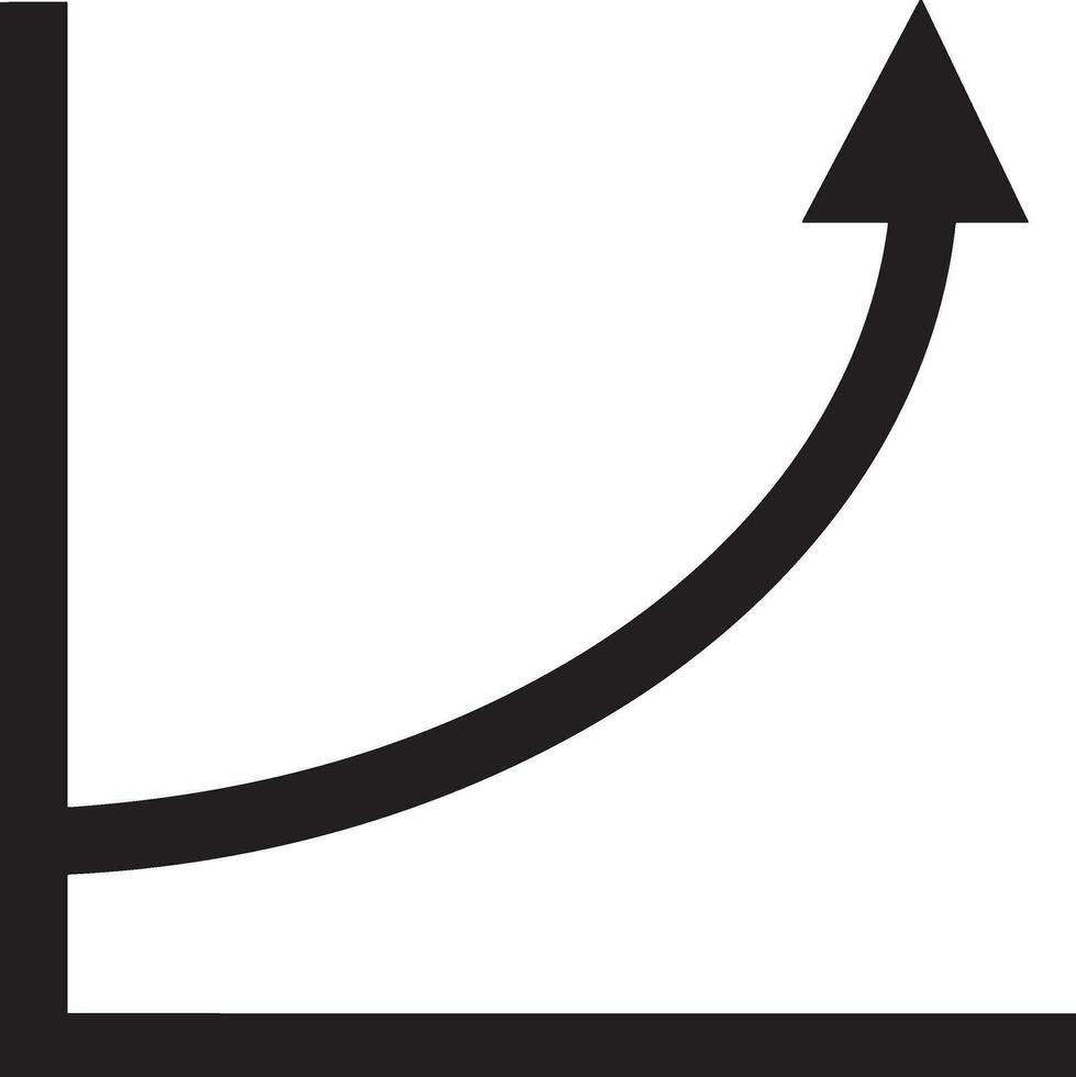 Wachstum Geschäft Symbol Symbol Vektor Bild. Illustration von das Fortschritt Gliederung Infografik Strategie Entwicklung Design Bild