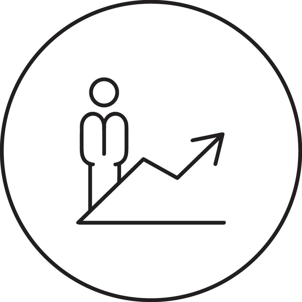 Wachstum Geschäft Symbol Symbol Vektor Bild. Illustration von das Fortschritt Gliederung Infografik Strategie Entwicklung Design Bild