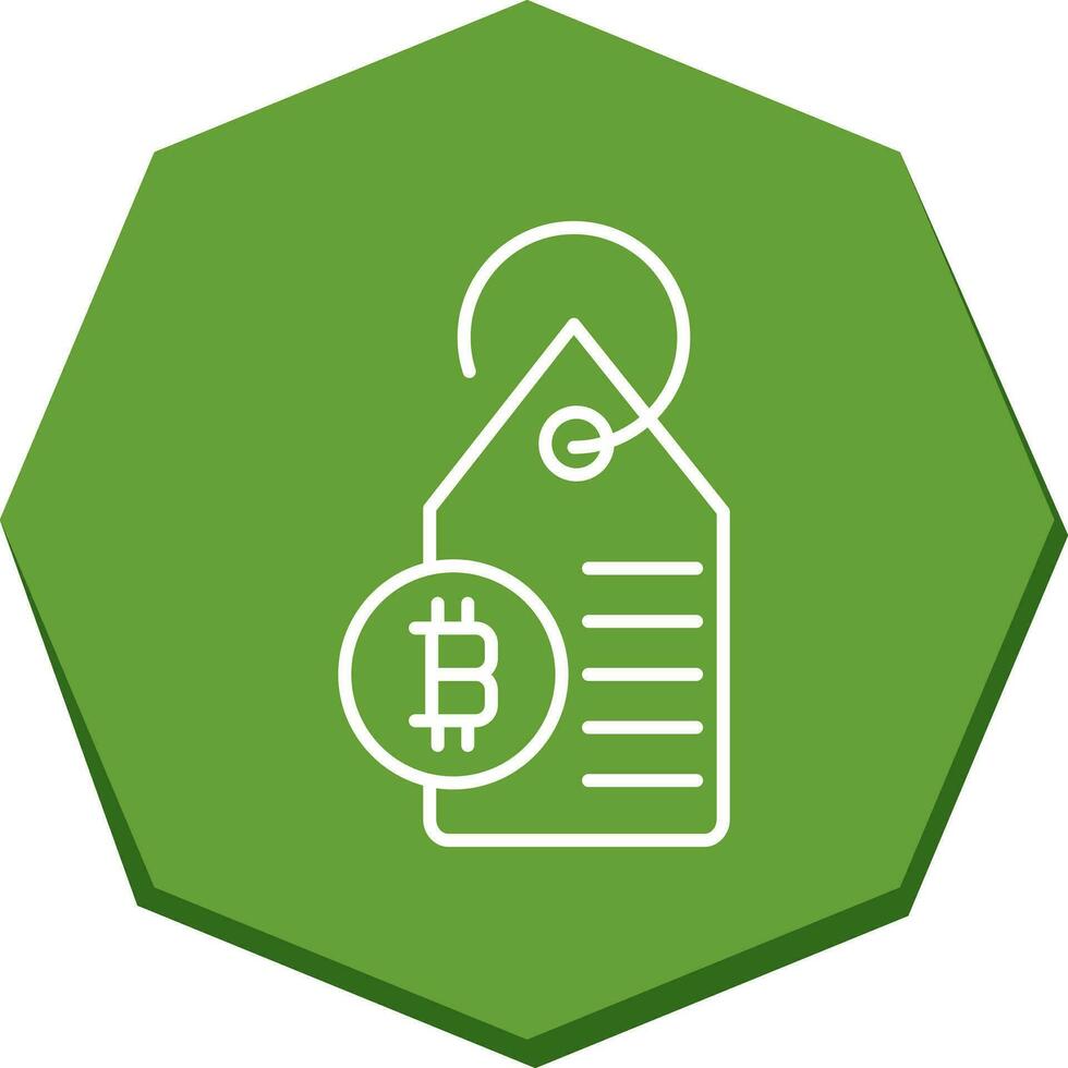 Bitcoin-Label-Tag-Vektorsymbol vektor