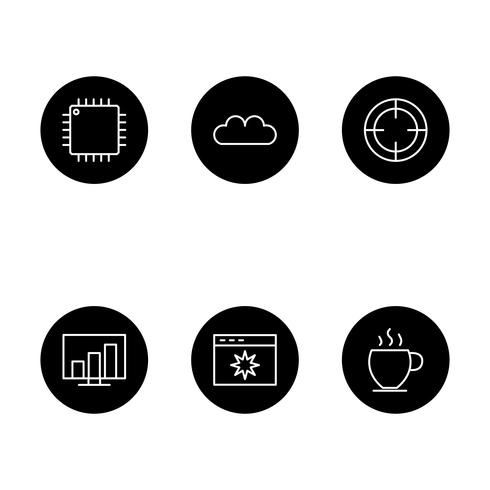 Satz von Vector SEO Search Engine Optimization Icons