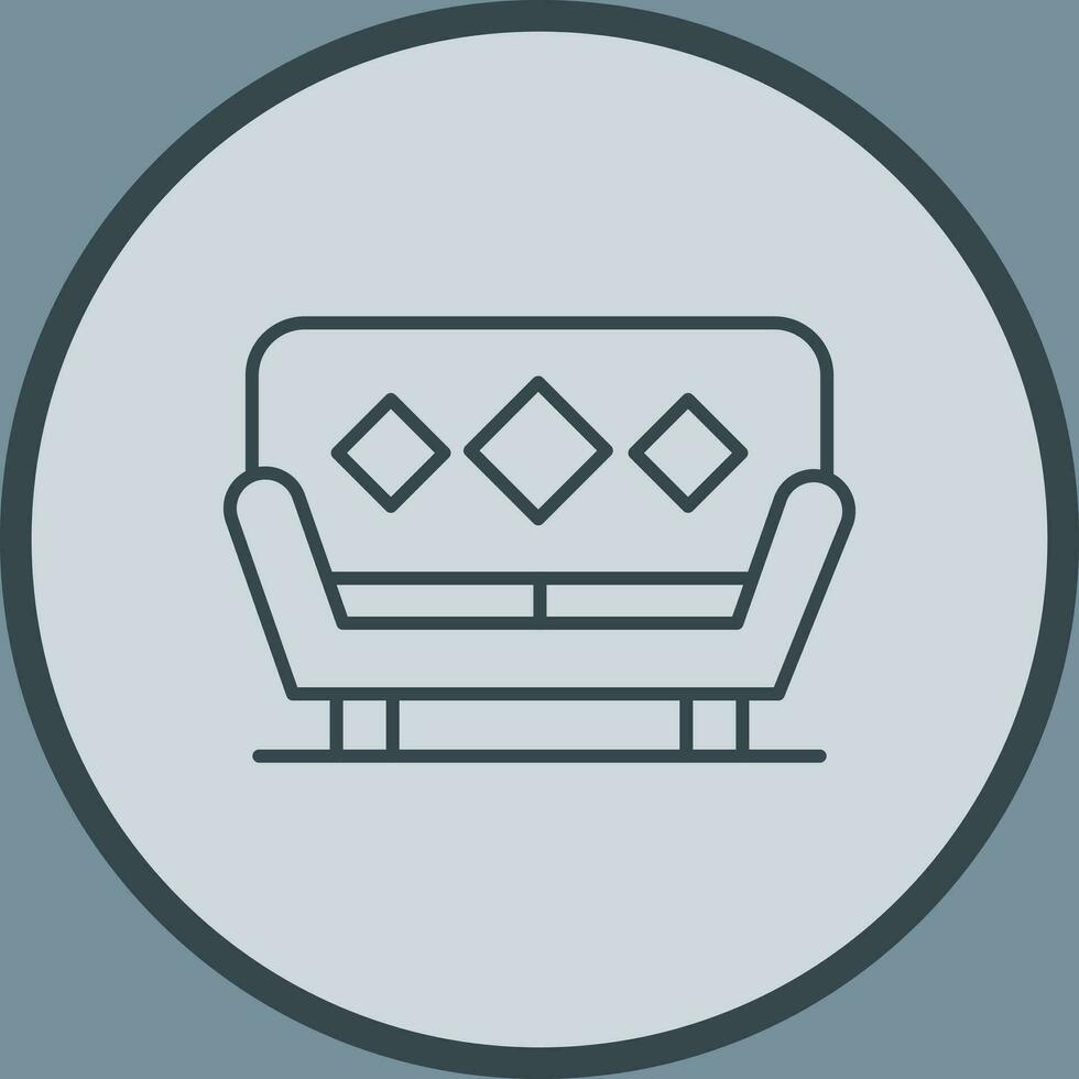 Sofa-Vektor-Symbol vektor