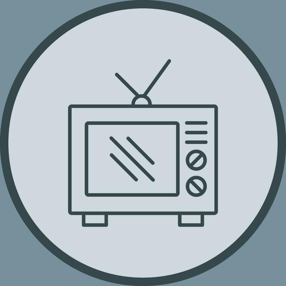 altes tv-Vektorsymbol vektor