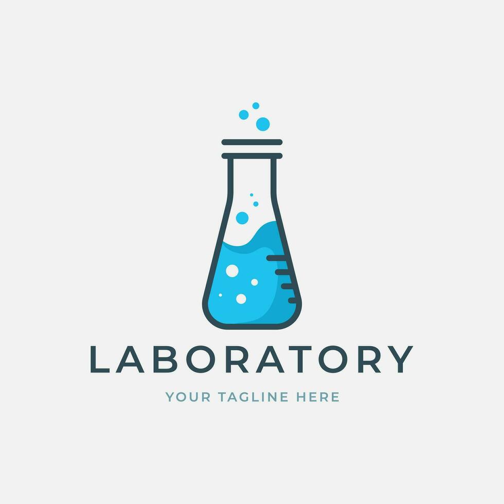 Labor eben Logo Vektor Illustration Vorlage Design. Symbol Labor Wissenschaft