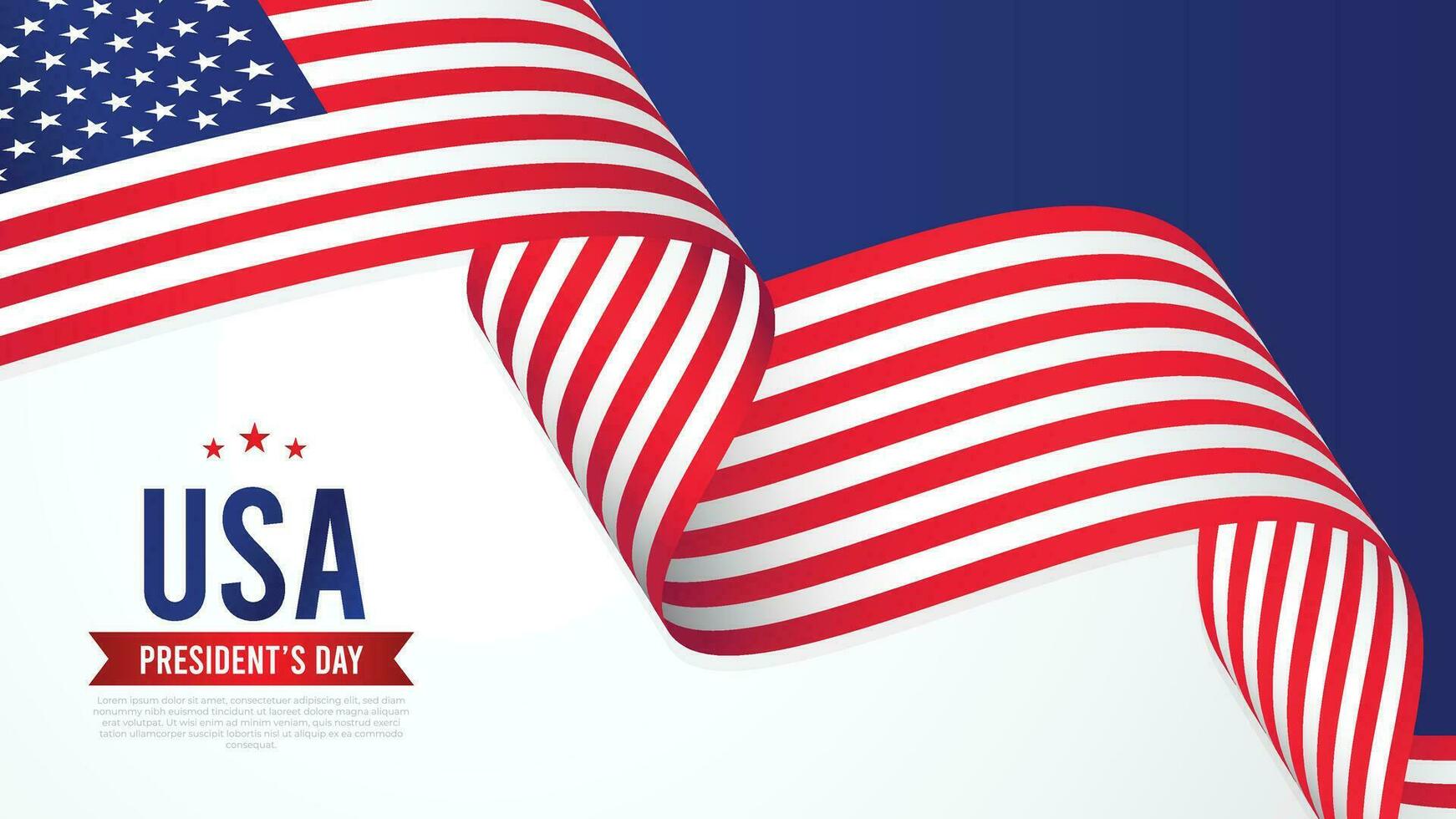 amerikanisch Flagge Hintergrund zum Präsidenten Tag. winken Flagge von amerikanisch isoliert auf Weiß Hintergrund. Symbole von USA , verwenden zum Banner, Karte, Werbung ,fördern, Fernseher Werbung, Anzeigen, Netz Design und Poster vektor