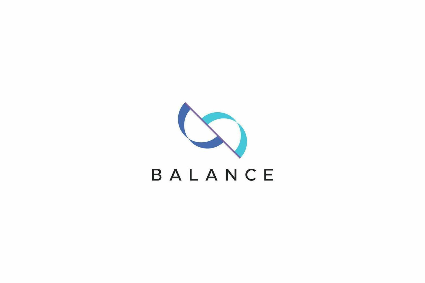 Balance abstrakt Hälfte Kreis gestalten Zeichen Symbol Logo zum Geschäft vektor