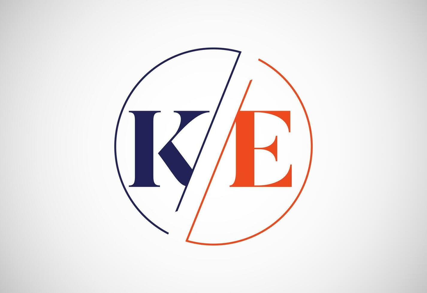 första brev k e logotyp design vektor mall. ke brev logotyp design