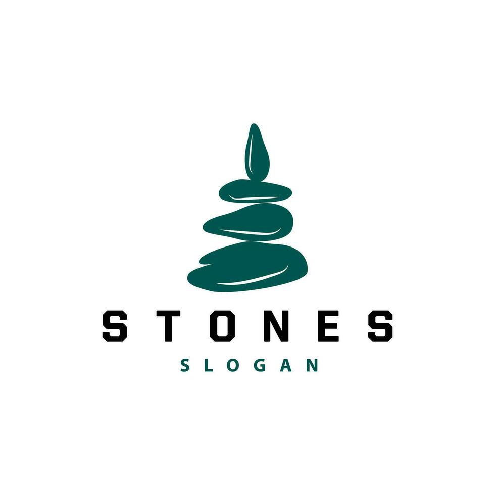 sten logotyp, premie elegant design, sten balans vektor, stepping sten gående ikon illustration design vektor