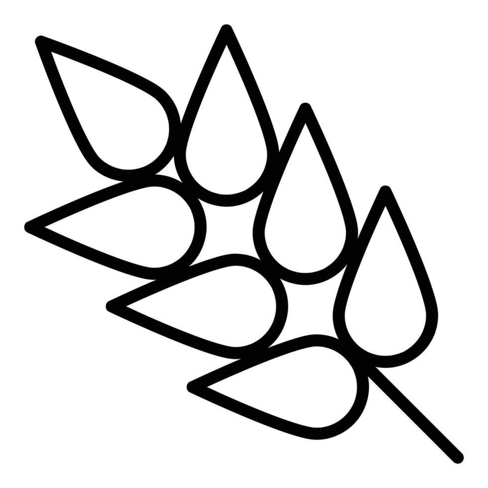 Weizen Vektor Symbol, geradlinig Stil Symbol, von Landwirtschaft Symbole Sammlung, isoliert auf Weiß Hintergrund.
