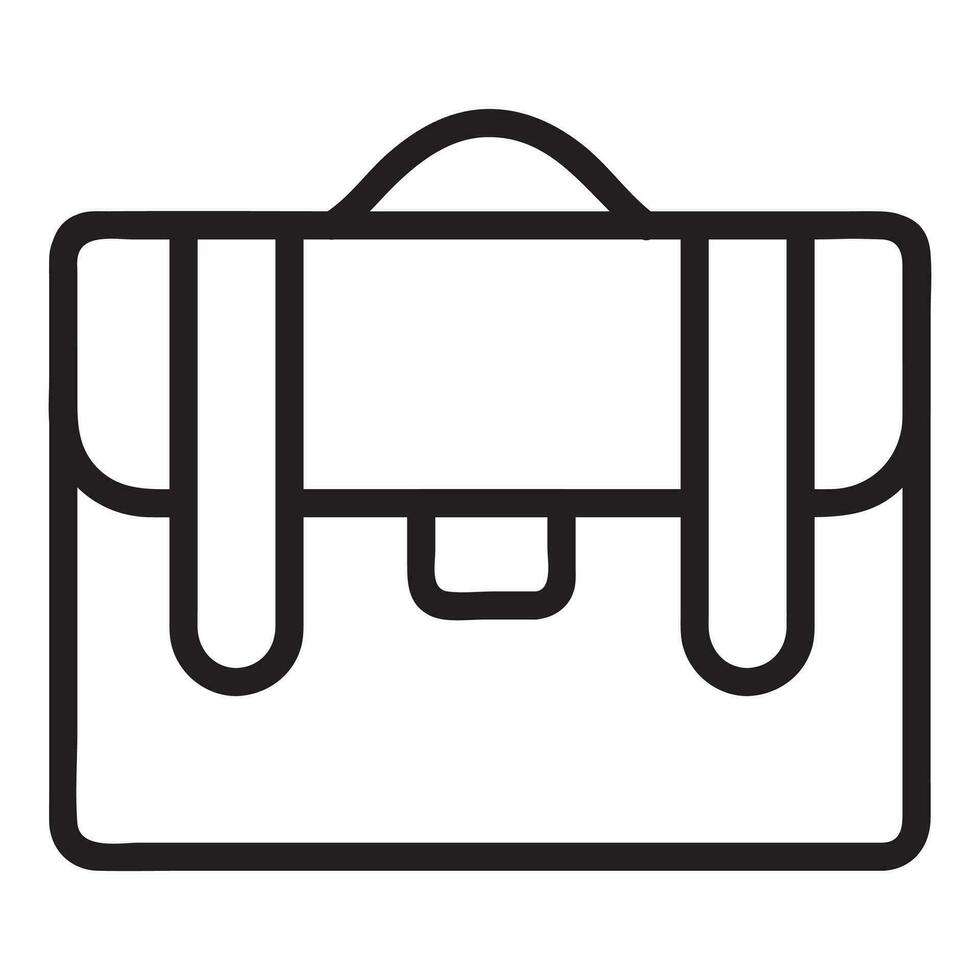 Portfolio Symbol, Portfolio Symbol Vektor Symbol, Aktentasche, Tasche, Gepäck Symbol. geradlinig Stil, von Buchhaltung Symbole Sammlung, isoliert auf Weiß Hintergrund.