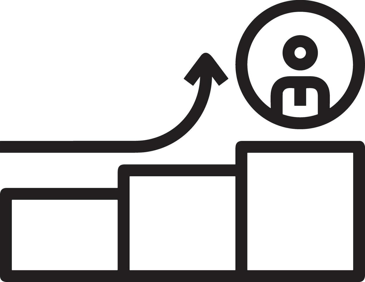 tillväxt företag ikon symbol vektor bild. illustration av de framsteg översikt infographic strategi utveckling design bild