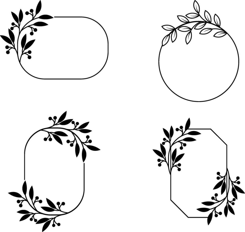 botanisk logotyp form. minimalistisk design. isolerat på vit bakgrund. vektor illustration