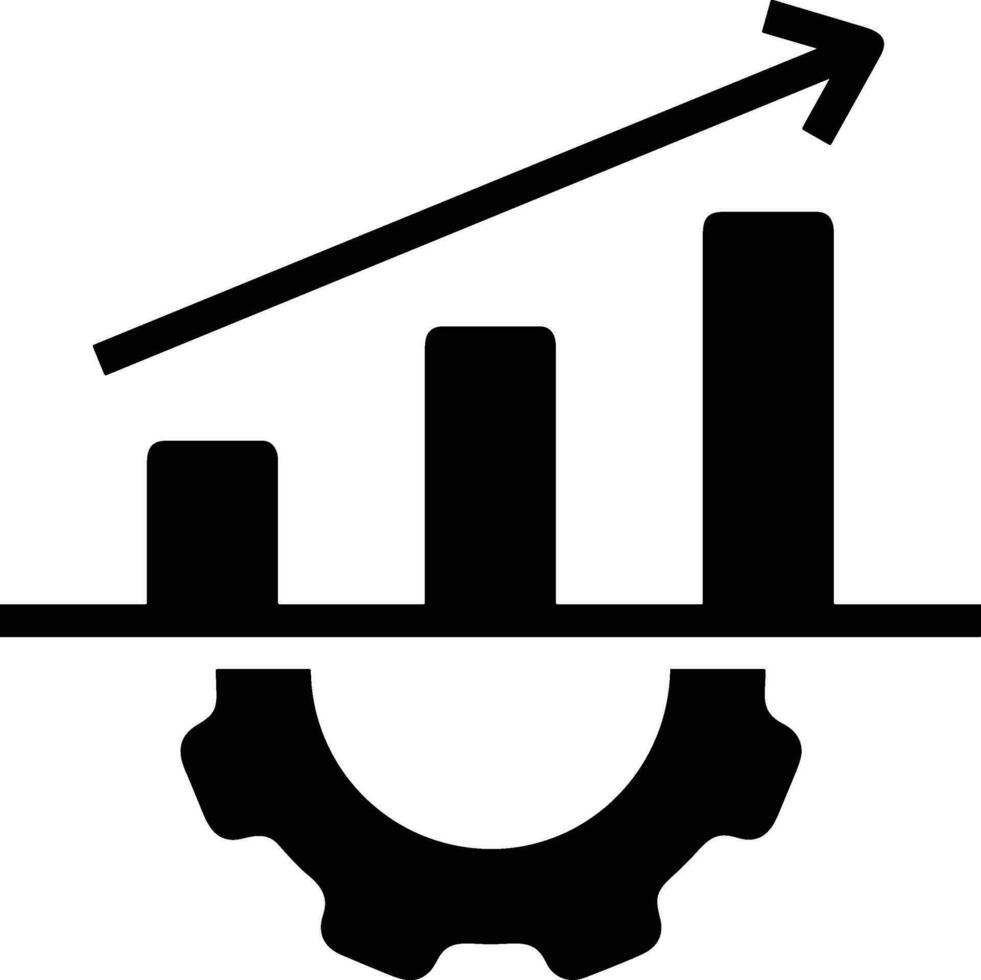 Wachstum Geschäft Symbol Symbol Vektor Bild. Illustration von das Fortschritt Gliederung Infografik Strategie Entwicklung Design Bild