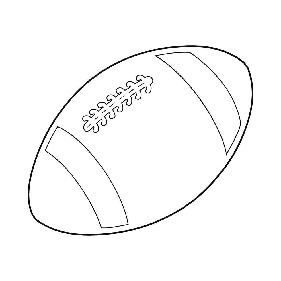 amerikanisch Fußball, Rugby Ball Symbol mit Schatten Über Weiß Hintergrund Vektor Illustration. Sportverein Logo Konzept