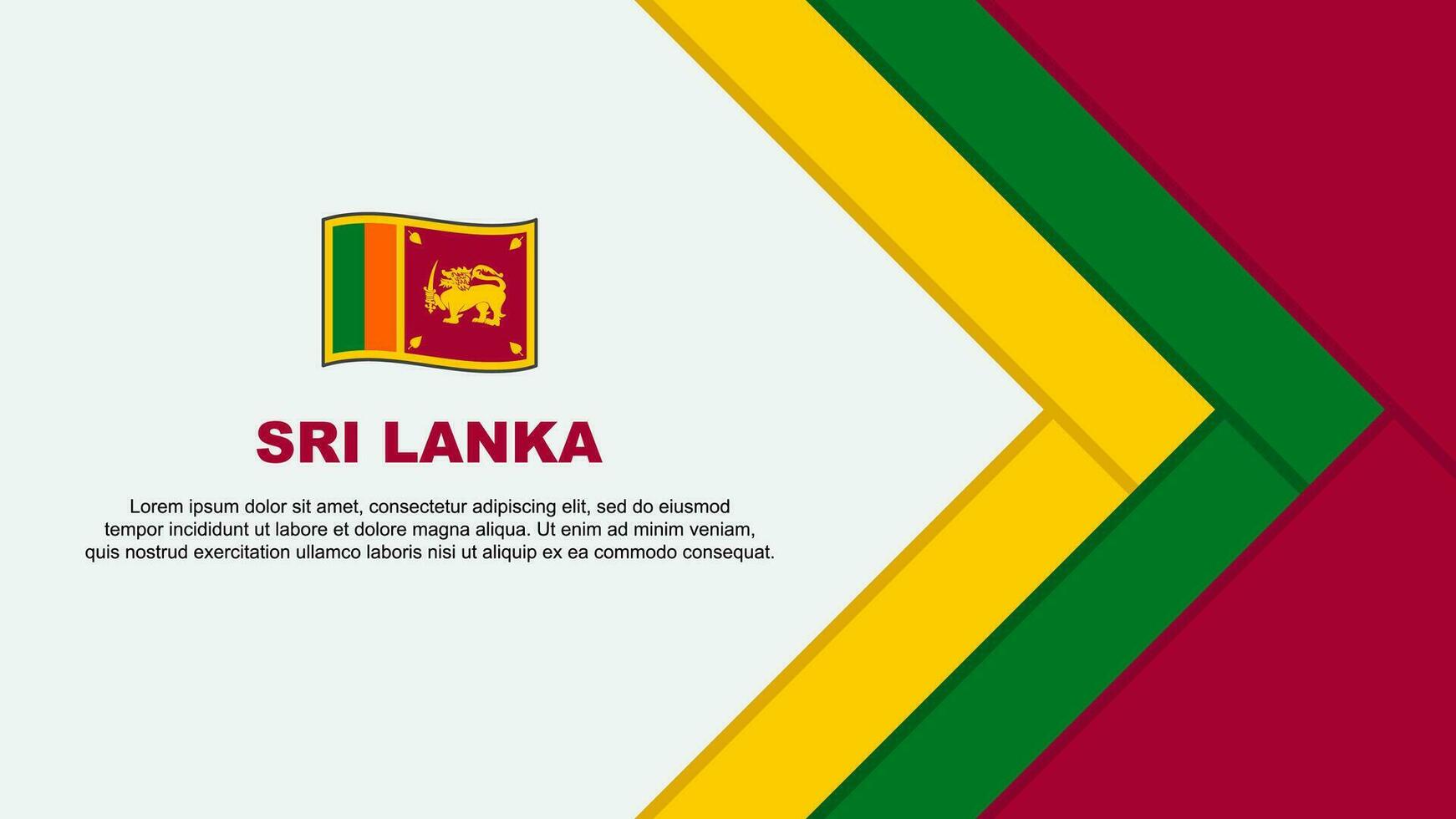 sri Lanka Flagge abstrakt Hintergrund Design Vorlage. sri Lanka Unabhängigkeit Tag Banner Karikatur Vektor Illustration. sri Lanka Vorlage