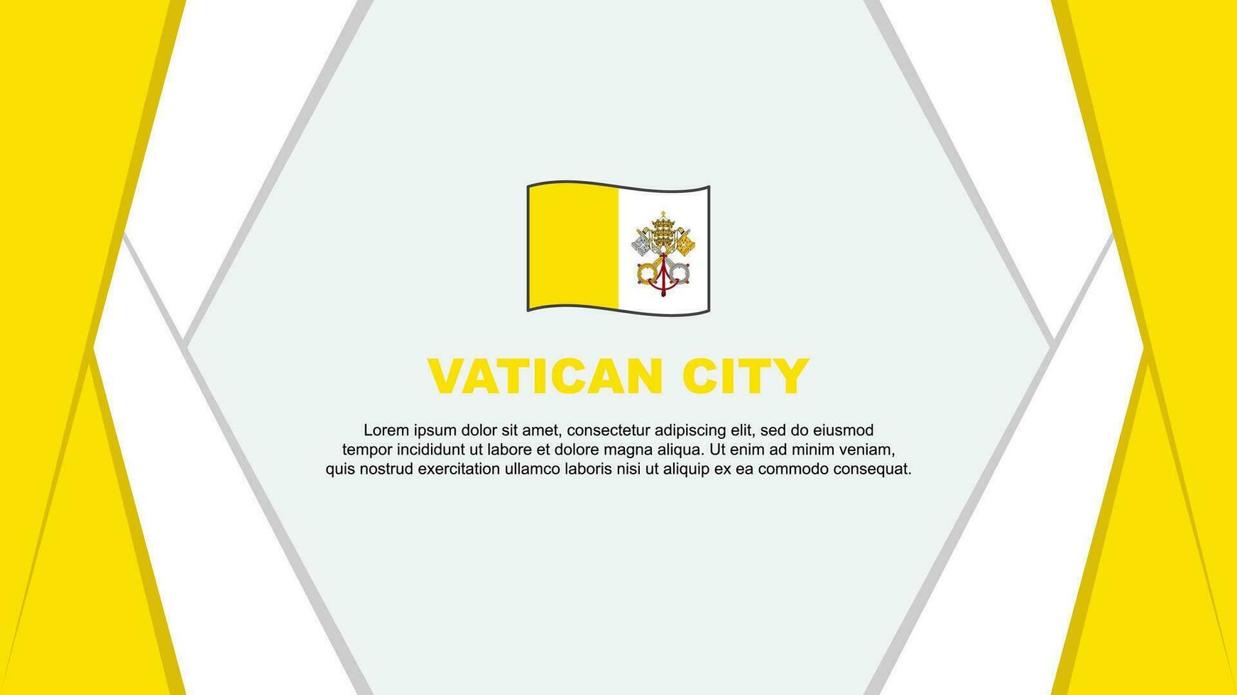 vatican stad flagga abstrakt bakgrund design mall. vatican stad oberoende dag baner tecknad serie vektor illustration. vatican stad design