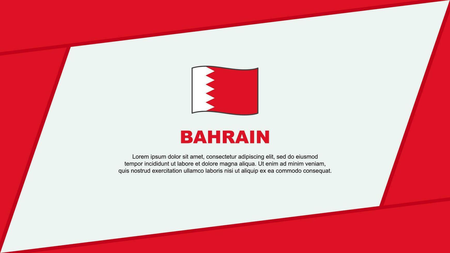 Bahrain Flagge abstrakt Hintergrund Design Vorlage. Bahrain Unabhängigkeit Tag Banner Karikatur Vektor Illustration. Bahrain Karikatur