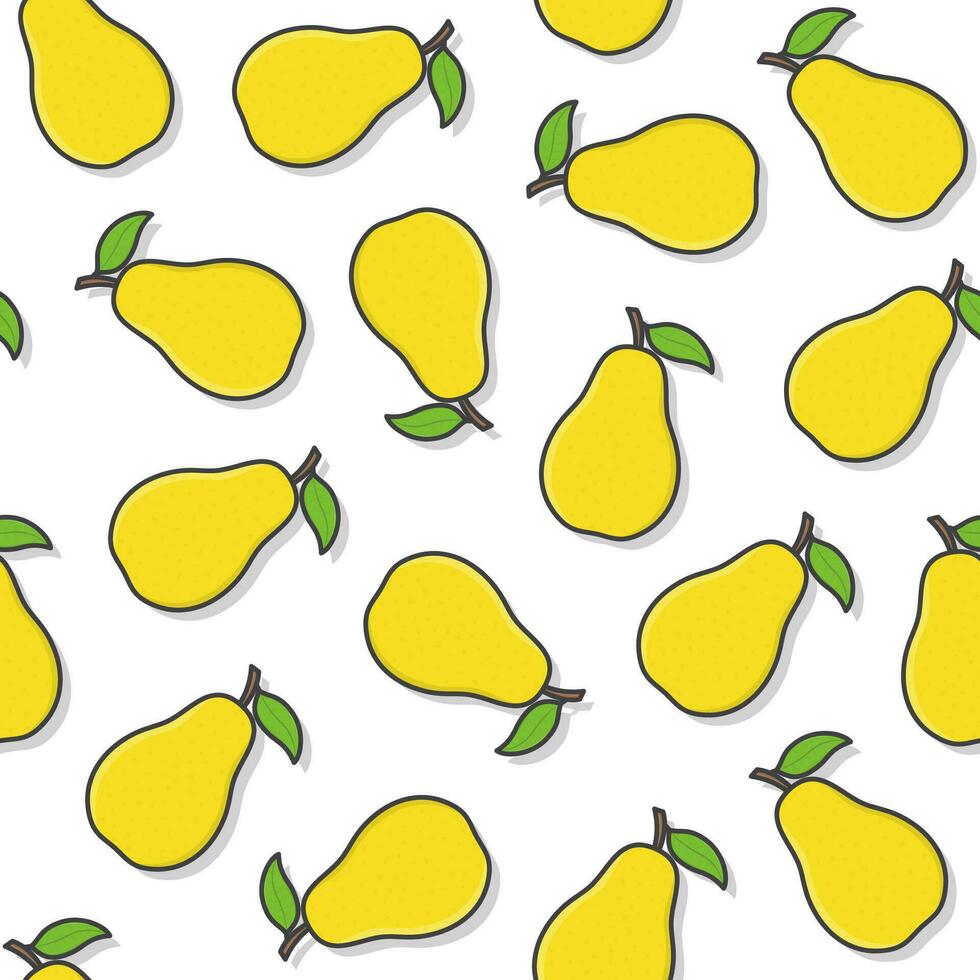 Birne Obst nahtlos Muster auf ein Weiß Hintergrund. frisch Birne Symbol Vektor Illustration