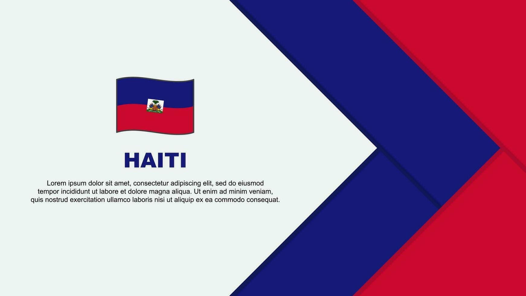 Haiti Flagge abstrakt Hintergrund Design Vorlage. Haiti Unabhängigkeit Tag Banner Karikatur Vektor Illustration. Haiti Vorlage