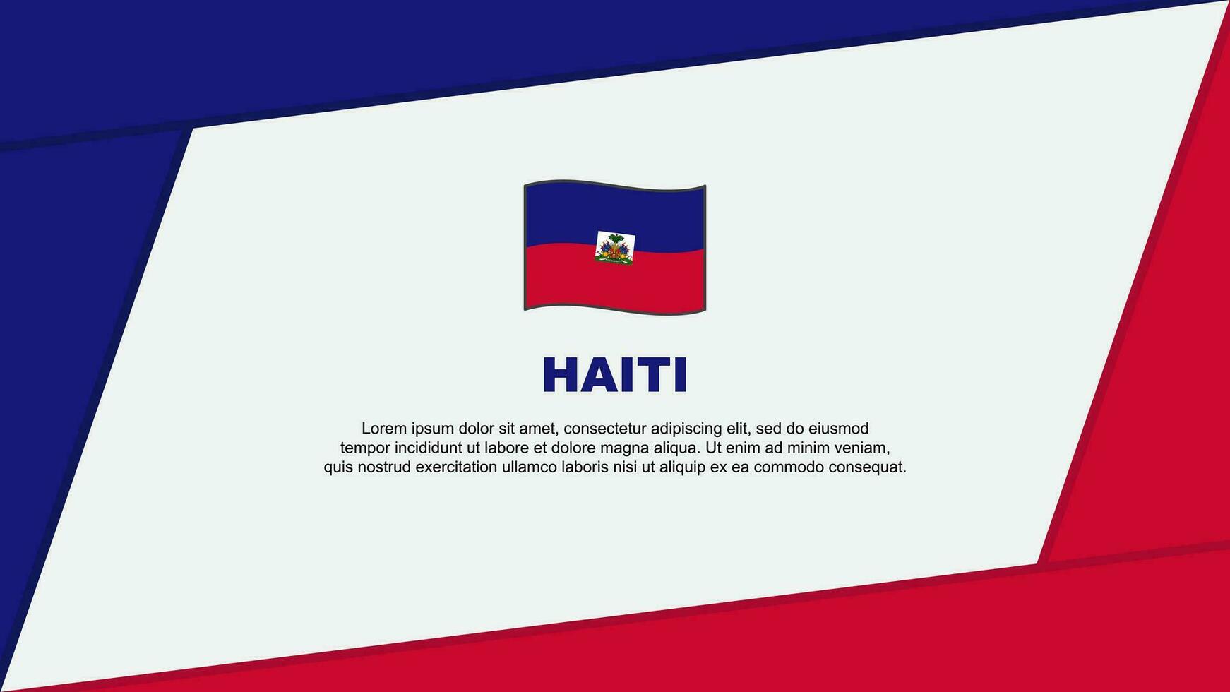 haiti flagga abstrakt bakgrund design mall. haiti oberoende dag baner tecknad serie vektor illustration. haiti oberoende dag