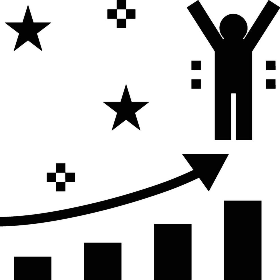 Wachstum Geschäft Symbol Symbol Vektor Bild. Illustration von das Fortschritt Gliederung Infografik Strategie Entwicklung Design Bild