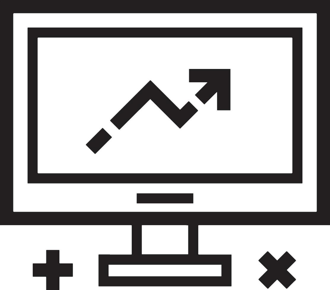 Wachstum Geschäft Symbol Symbol Vektor Bild. Illustration von das Fortschritt Gliederung Infografik Strategie Entwicklung Design Bild