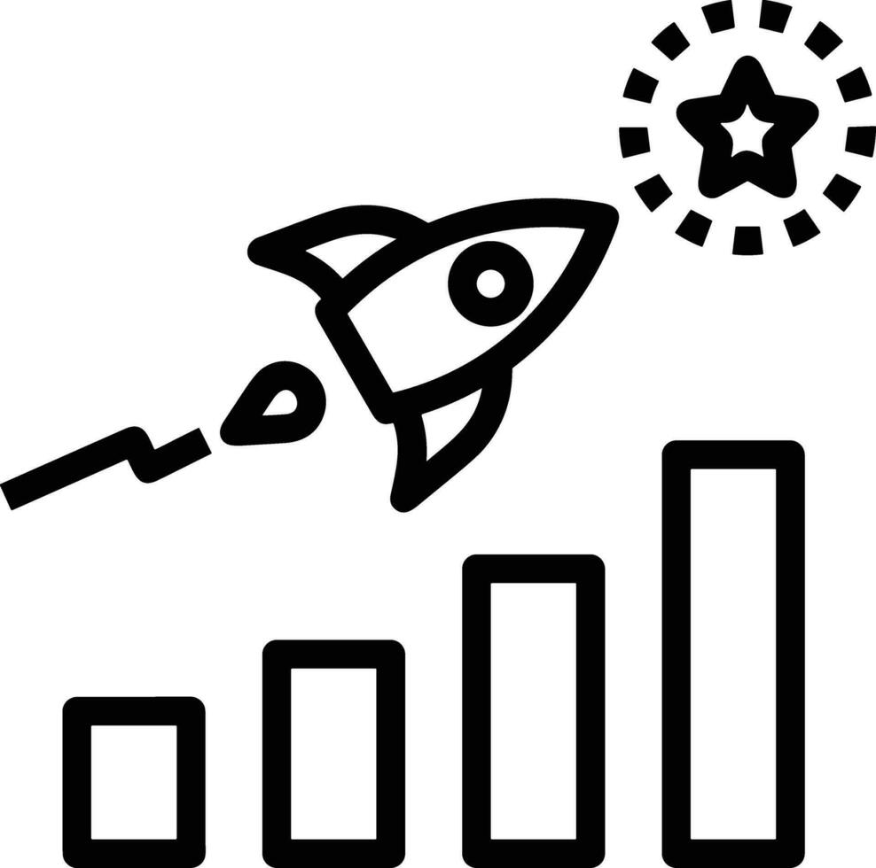 Wachstum Geschäft Symbol Symbol Vektor Bild. Illustration von das Fortschritt Gliederung Infografik Strategie Entwicklung Design Bild