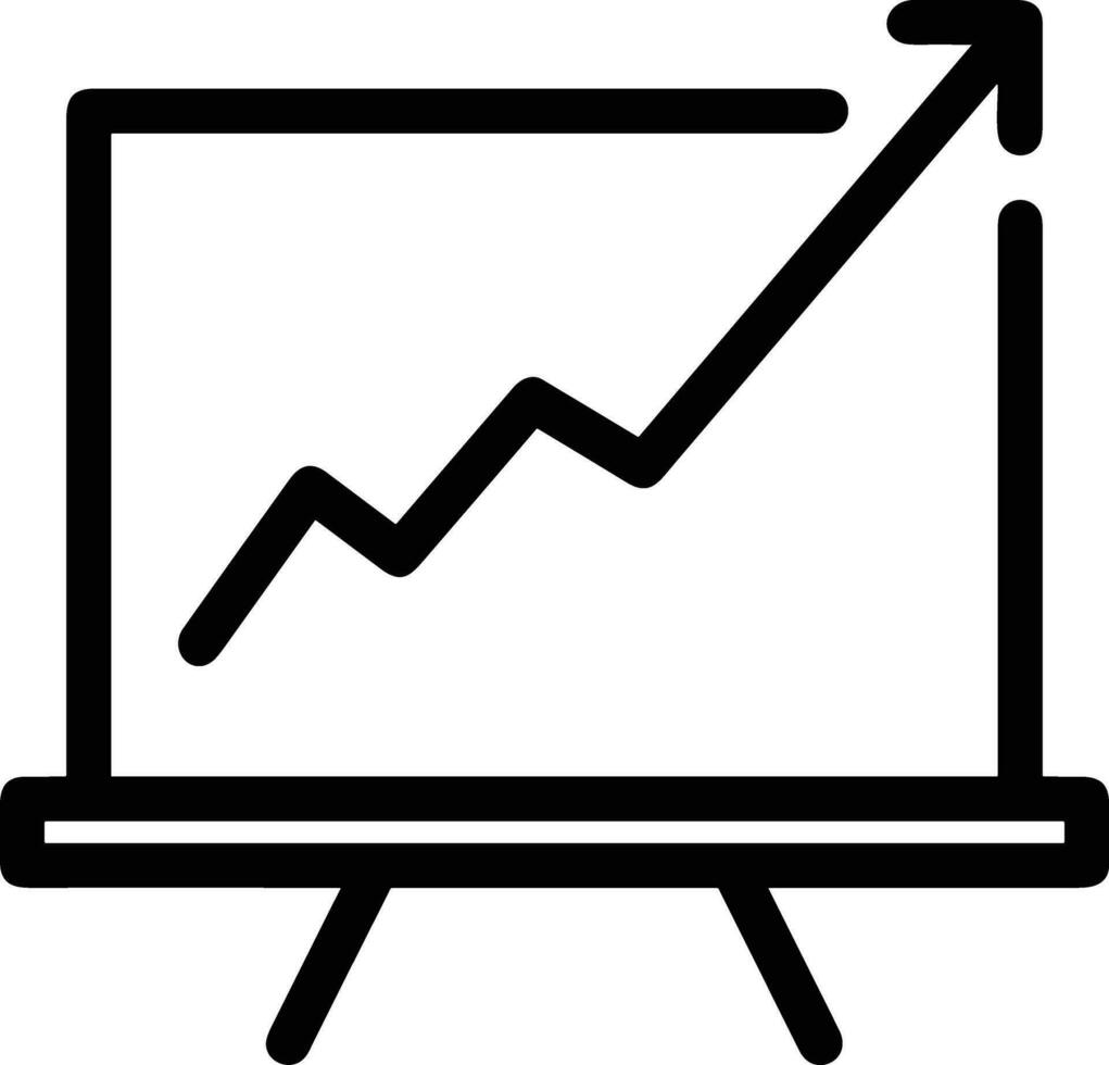 Wachstum Geschäft Symbol Symbol Vektor Bild. Illustration von das Fortschritt Gliederung Infografik Strategie Entwicklung Design Bild