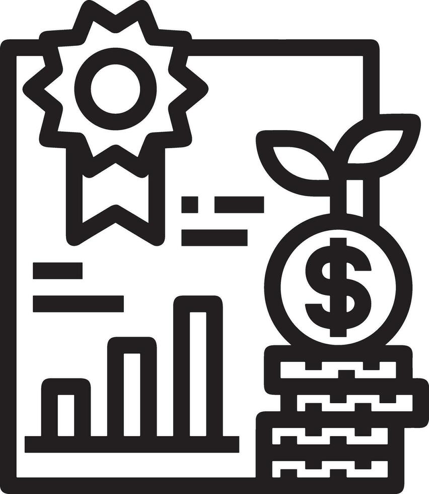 Wachstum Geschäft Symbol Symbol Vektor Bild. Illustration von das Fortschritt Gliederung Infografik Strategie Entwicklung Design Bild