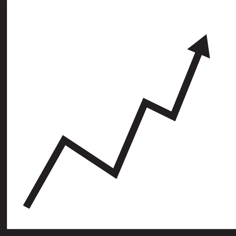 Wachstum Geschäft Symbol Symbol Vektor Bild. Illustration von das Fortschritt Gliederung Infografik Strategie Entwicklung Design Bild