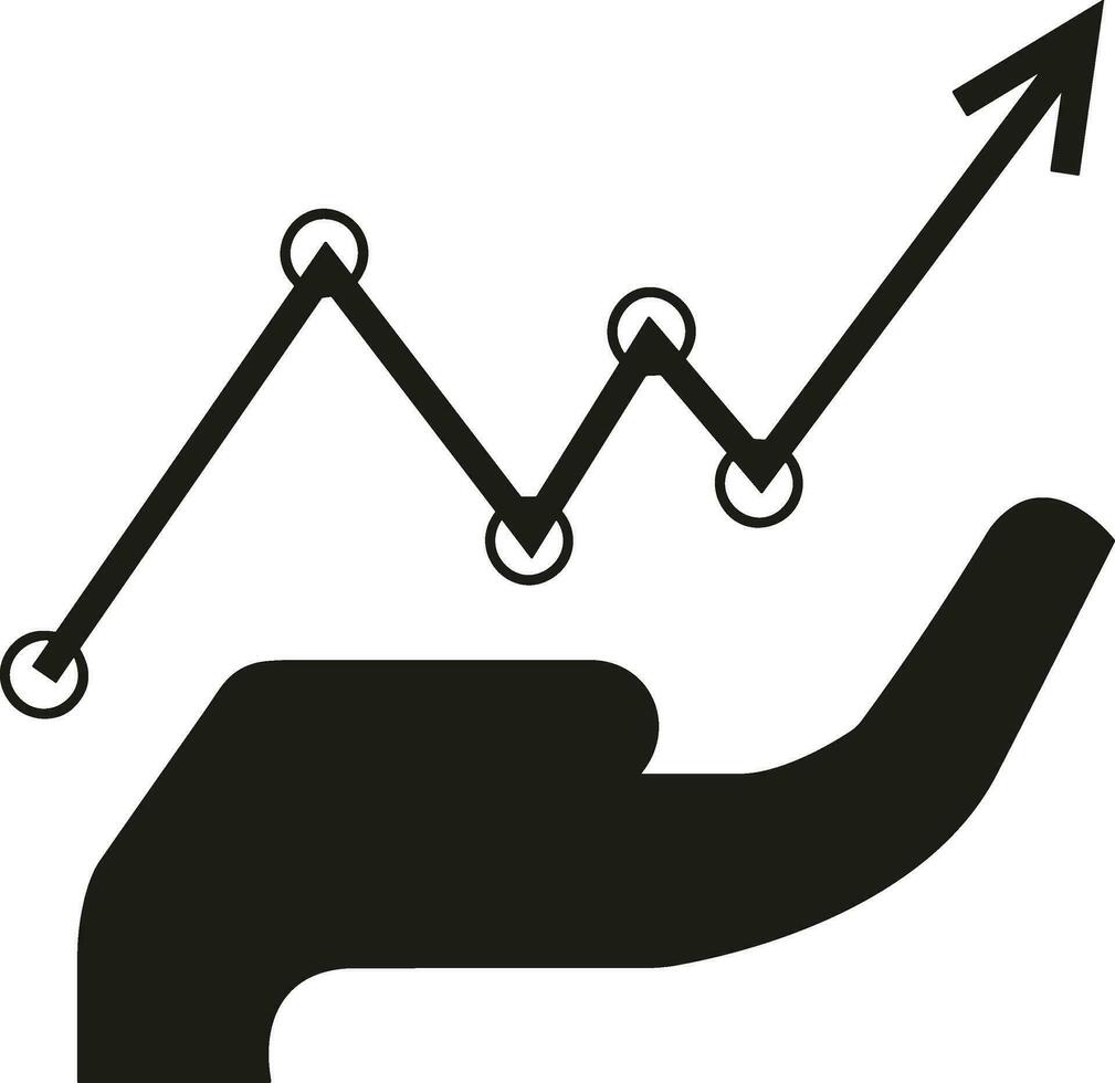 Wachstum Geschäft Symbol Symbol Vektor Bild. Illustration von das Fortschritt Gliederung Infografik Strategie Entwicklung Design Bild