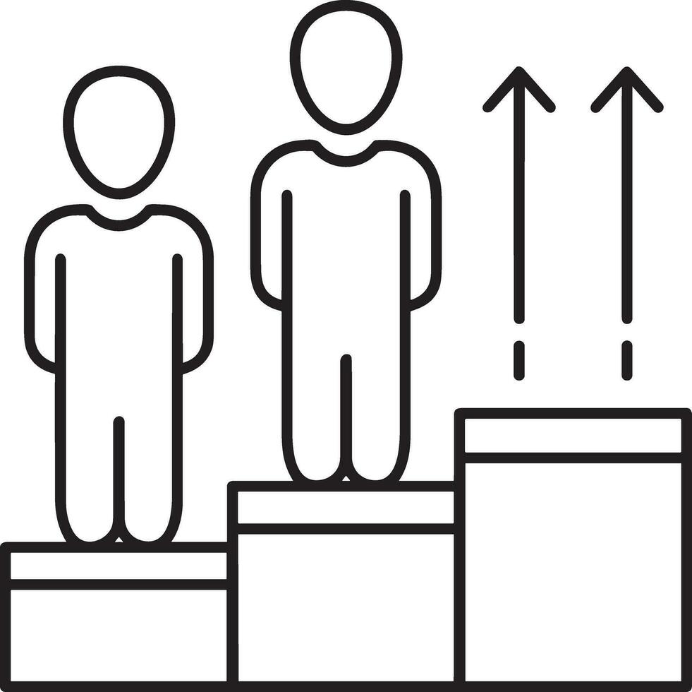 Wachstum Geschäft Symbol Symbol Vektor Bild. Illustration von das Fortschritt Gliederung Infografik Strategie Entwicklung Design Bild