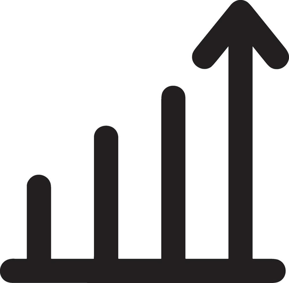 Wachstum Geschäft Symbol Symbol Vektor Bild. Illustration von das Fortschritt Gliederung Infografik Strategie Entwicklung Design Bild