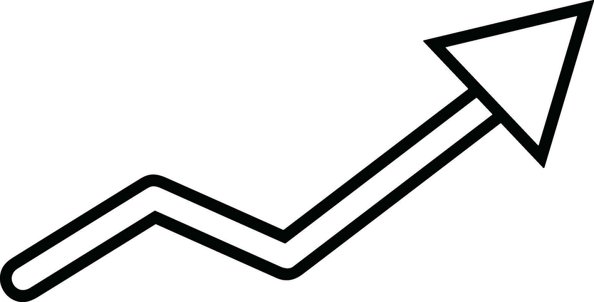 Wachstum Geschäft Symbol Symbol Vektor Bild. Illustration von das Fortschritt Gliederung Infografik Strategie Entwicklung Design Bild