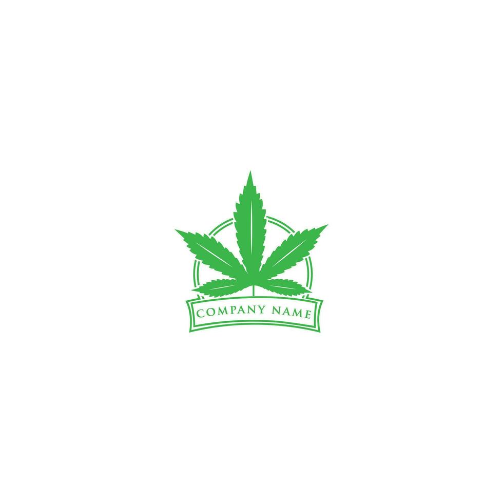 medizinisch Cannabis Blatt Logo und medizinisch Kanada Blätter Gesundheit einfach Logo vektor