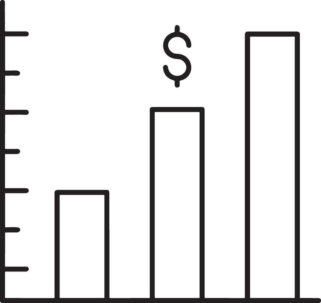 Wachstum Geschäft Symbol Symbol Vektor Bild. Illustration von das Fortschritt Gliederung Infografik Strategie Entwicklung Design Bild