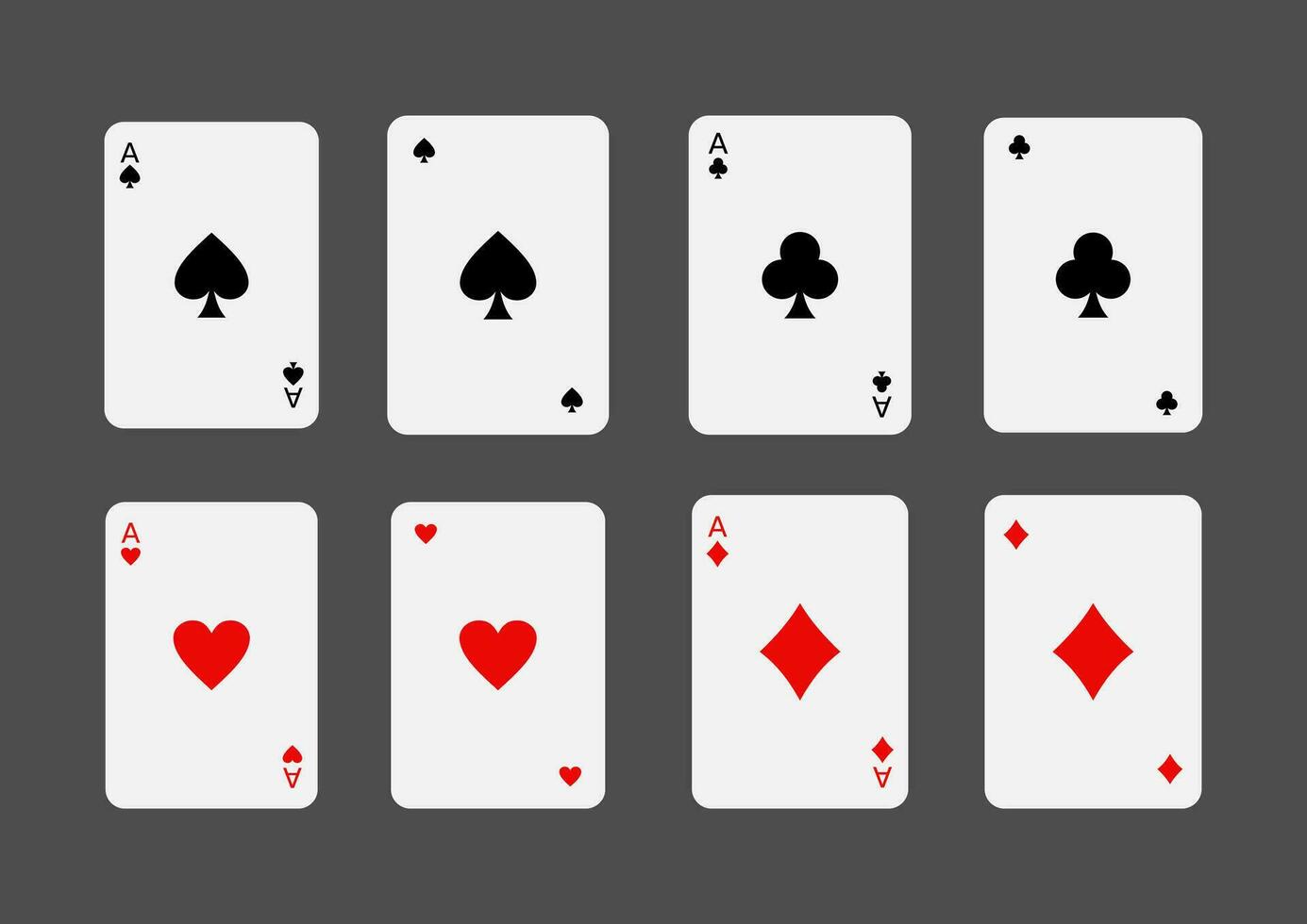 kasino poker kort illustration element vektor uppsättning