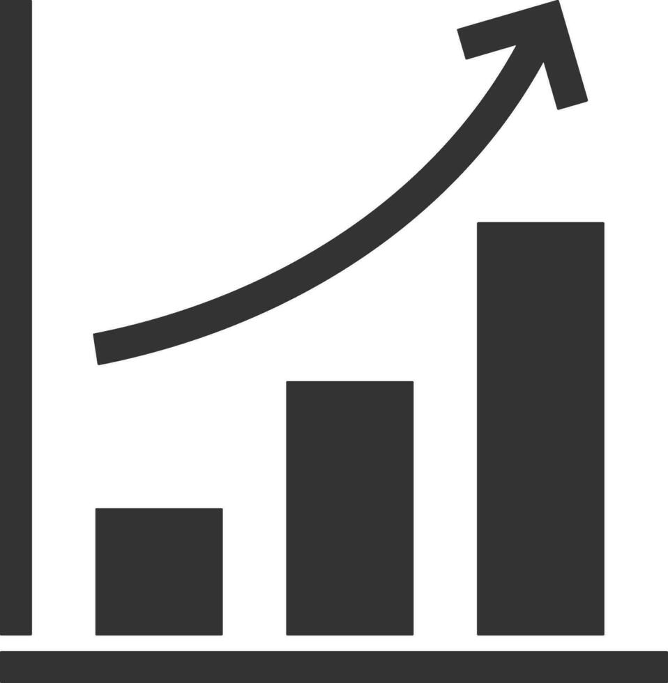 Wachstum Geschäft Symbol Symbol Vektor Bild. Illustration von das Fortschritt Gliederung Infografik Strategie Entwicklung Design Bild