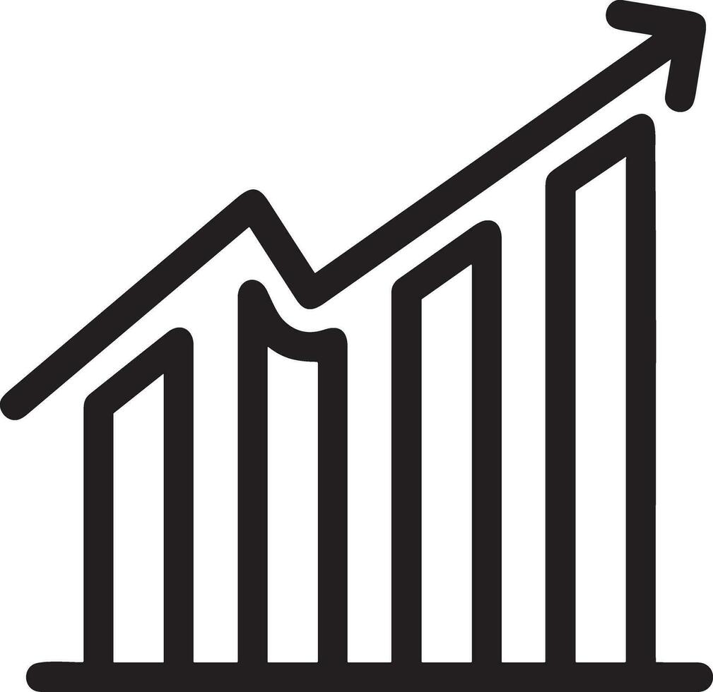 Wachstum Geschäft Symbol Symbol Vektor Bild. Illustration von das Fortschritt Gliederung Infografik Strategie Entwicklung Design Bild