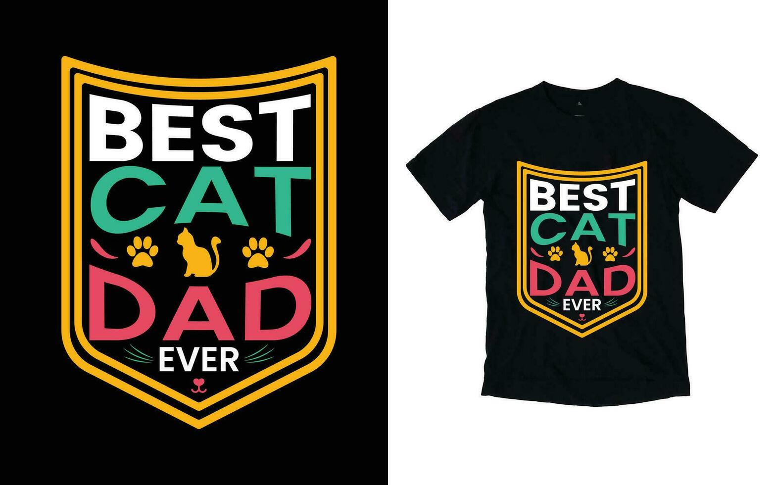 Katze Typografie T-Shirt Design vektor