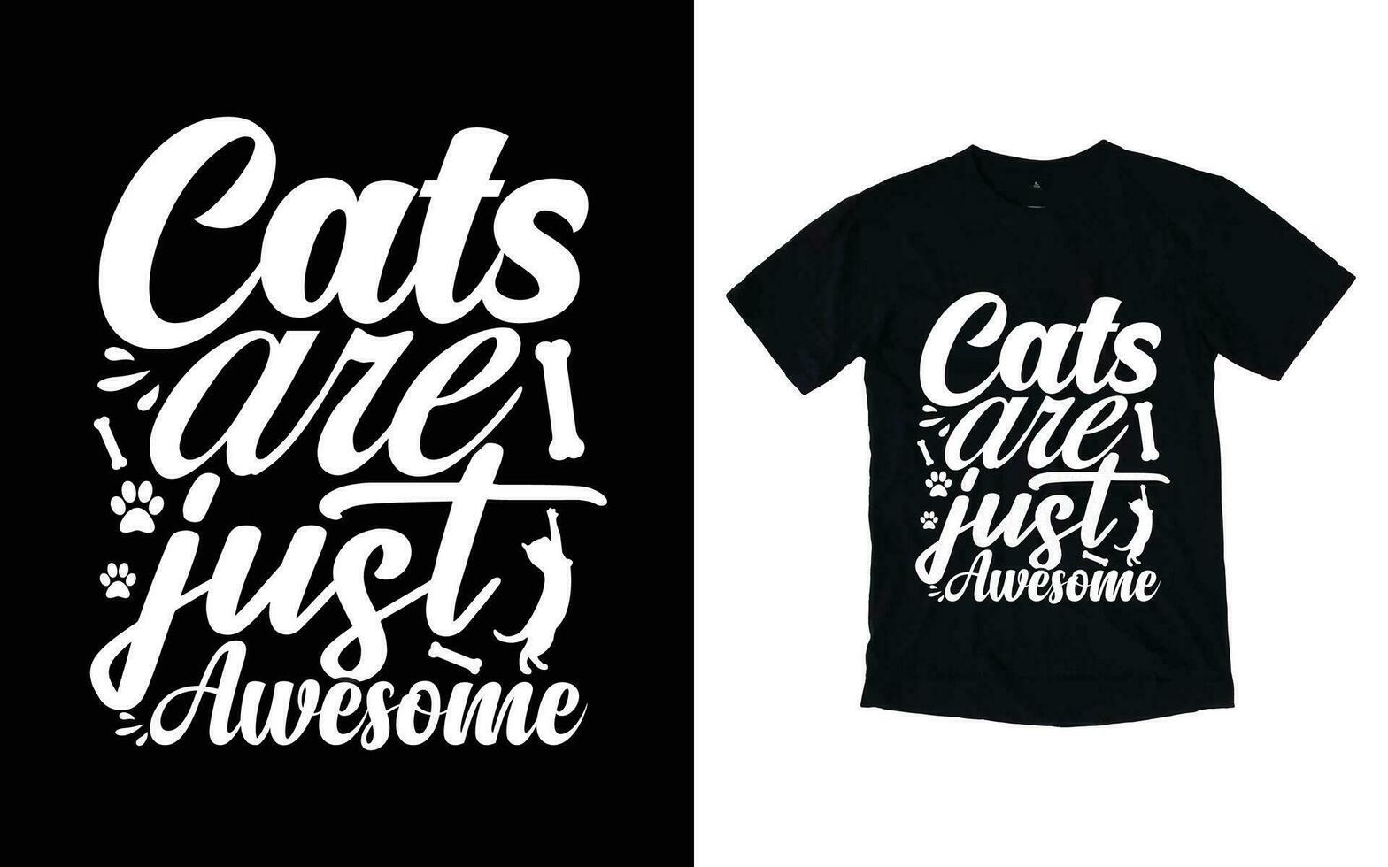 katt typografi t-shirt design vektor