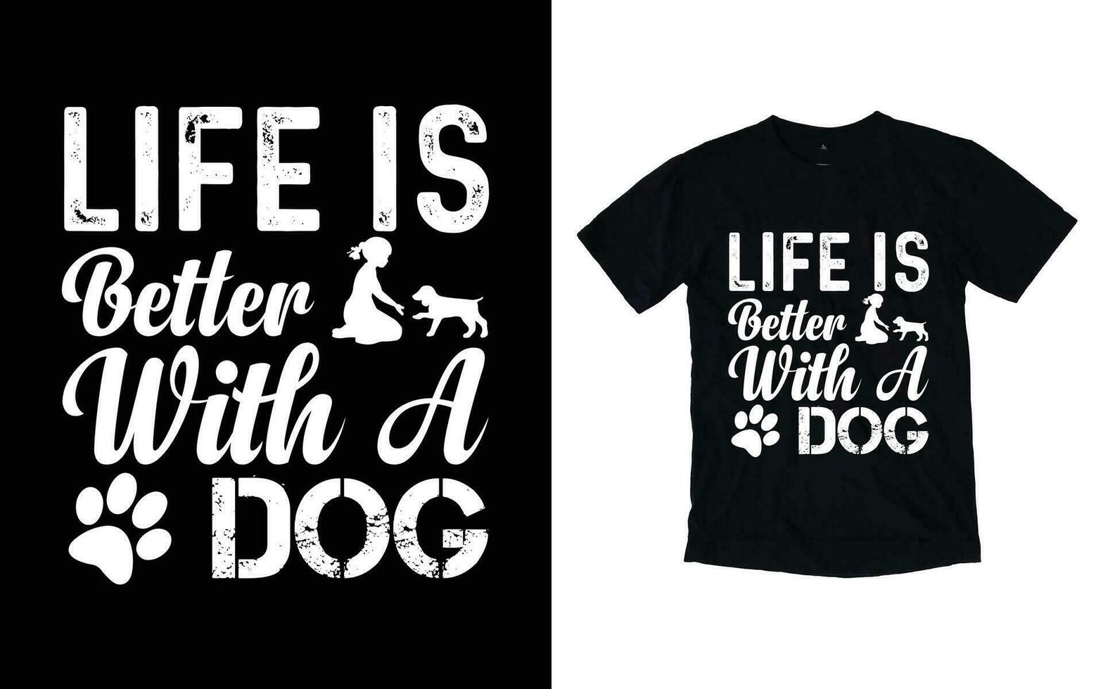 Hund Typografie T-Shirt Design vektor