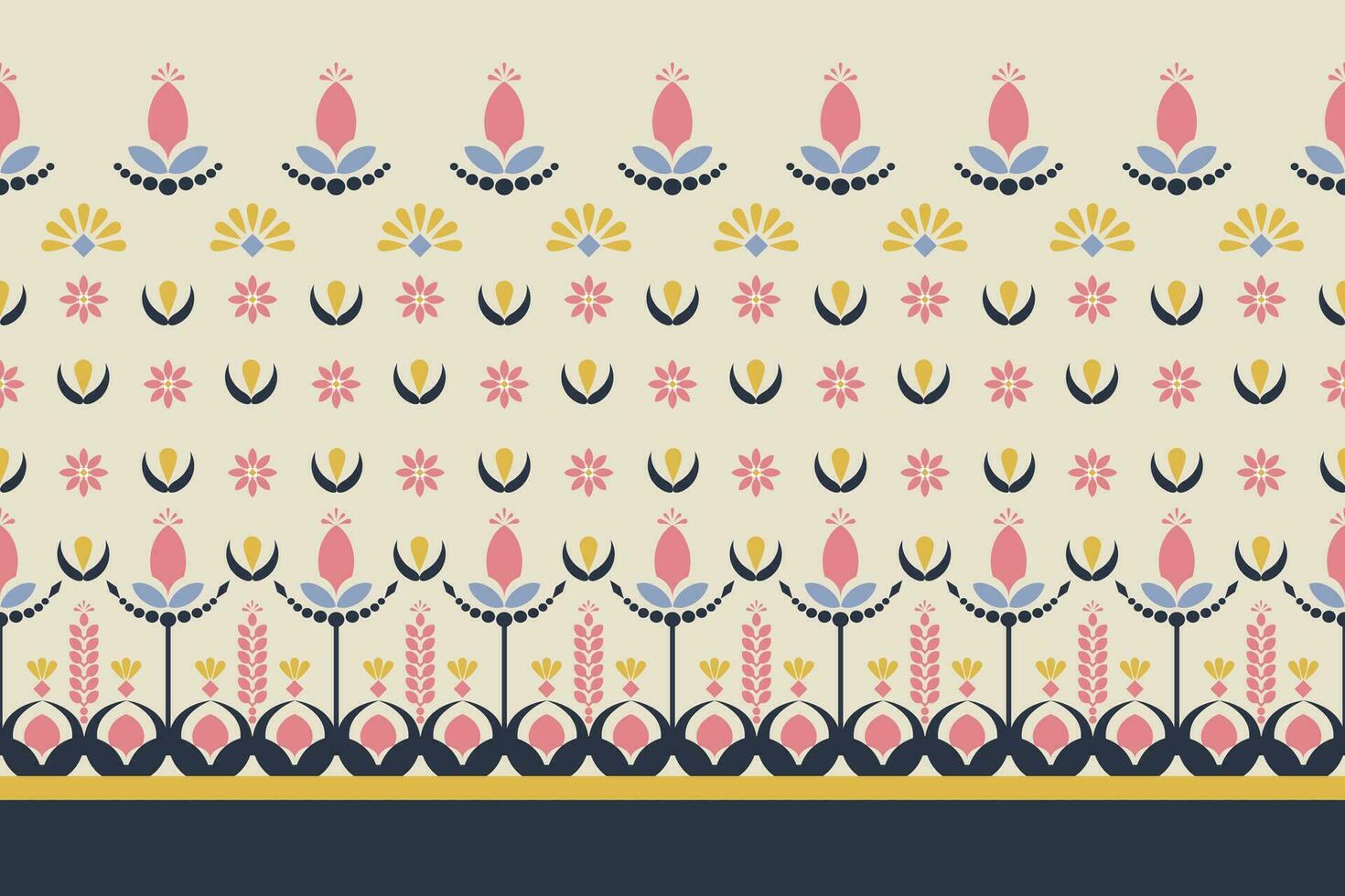 Blumen- Muster Hintergrund, Keramik Fliese Muster, Vektor Muster, süß Illustration, Fliese Design, wickeln, abstrakt, Teppich