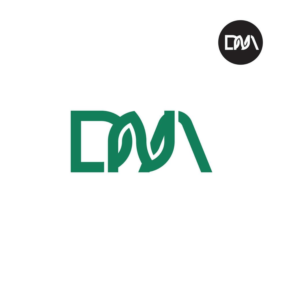 brev dna monogram logotyp design vektor