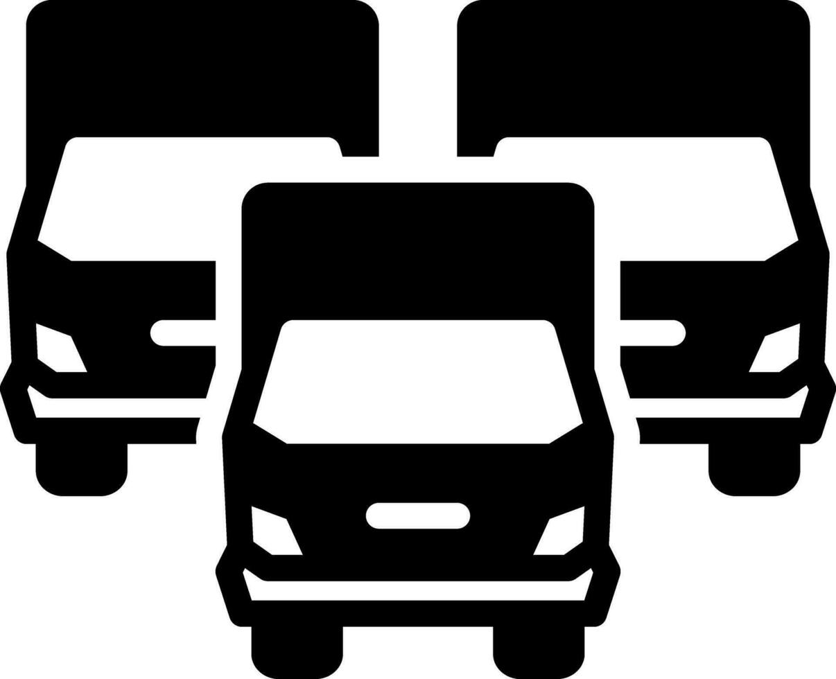 fast ikon för lastbilar vektor