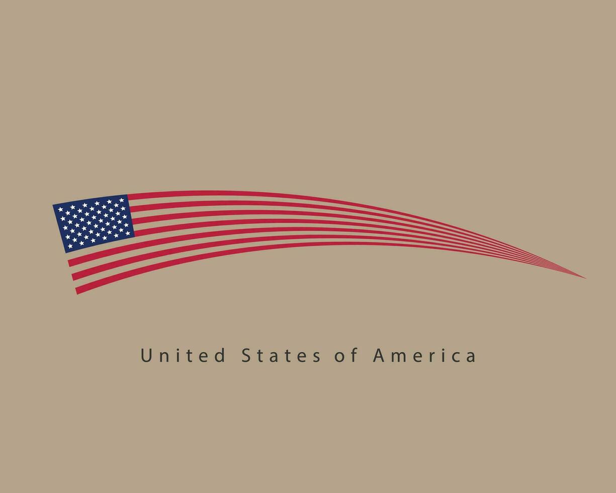 Usa-Flaggenvektor. Symbol der Vereinigten Staaten von Amerika im modernen Stil. amerikanisches Banner-Design-Element vektor