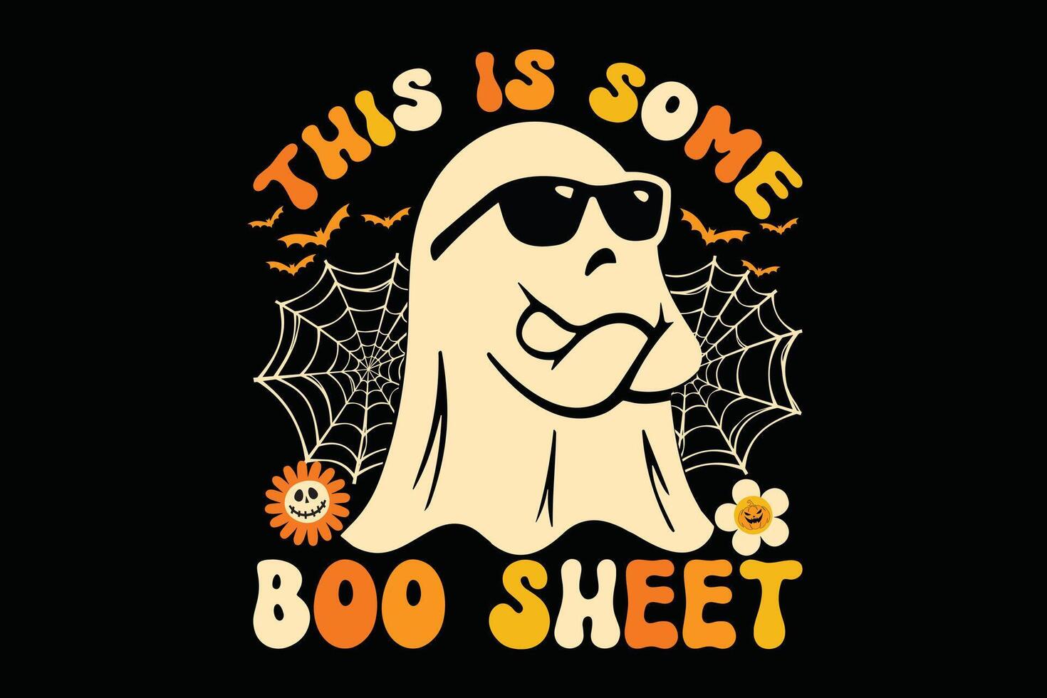 detta är några bua ark rolig halloween spöke t-shirt design vektor